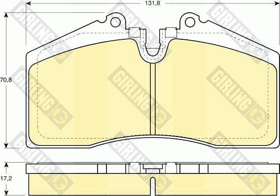 Girling 6109662 - Тормозные колодки, дисковые, комплект unicars.by