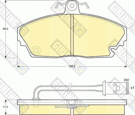 Girling 6104791 - Тормозные колодки, дисковые, комплект unicars.by