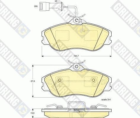 Girling 6108161 - Тормозные колодки, дисковые, комплект unicars.by