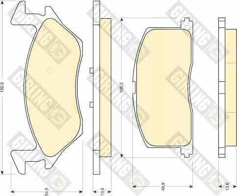 Girling 6108789 - Тормозные колодки, дисковые, комплект unicars.by