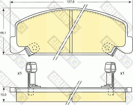 Girling 6107649 - Тормозные колодки, дисковые, комплект unicars.by