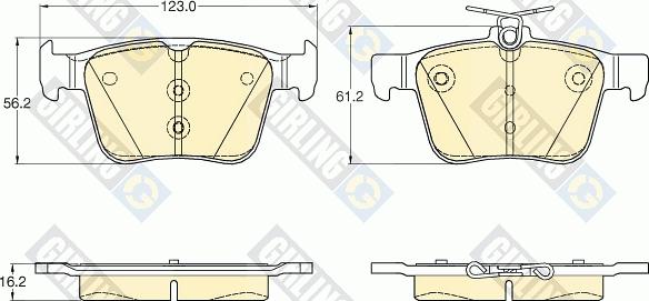 Girling 6119572 - Тормозные колодки, дисковые, комплект unicars.by