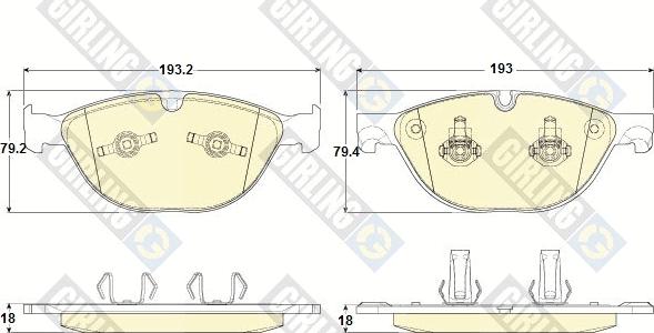 Girling 6119632 - Тормозные колодки, дисковые, комплект unicars.by