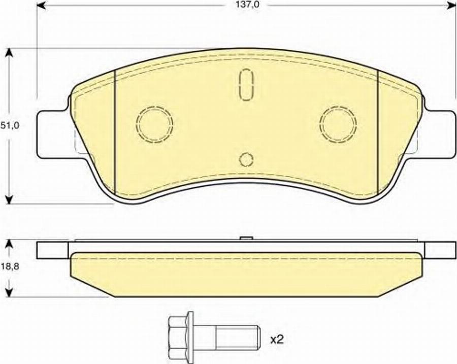 Girling 6114644 - Тормозные колодки, дисковые, комплект unicars.by