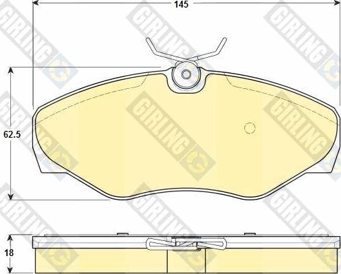 Girling 6114661 - Тормозные колодки, дисковые, комплект unicars.by