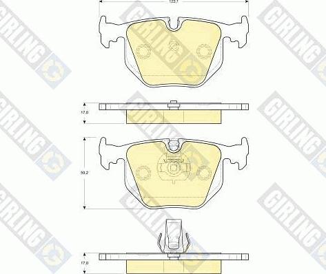 Girling 6115302 - Тормозные колодки, дисковые, комплект unicars.by