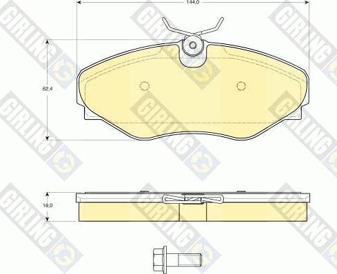 Girling 6115741 - Тормозные колодки, дисковые, комплект unicars.by