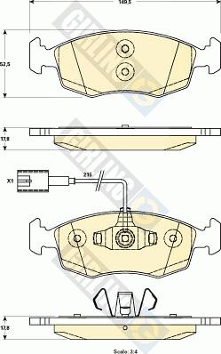 Girling 6118992 - Тормозные колодки, дисковые, комплект unicars.by