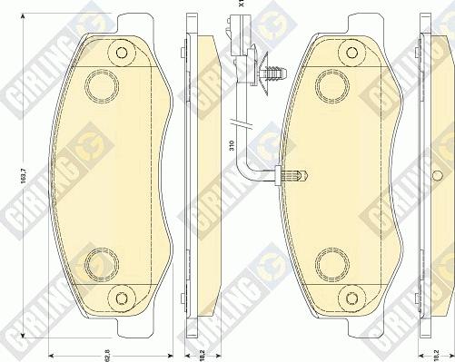 Girling 6118859 - Тормозные колодки, дисковые, комплект unicars.by