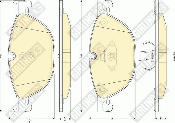 Girling 6118382 - Тормозные колодки, дисковые, комплект unicars.by