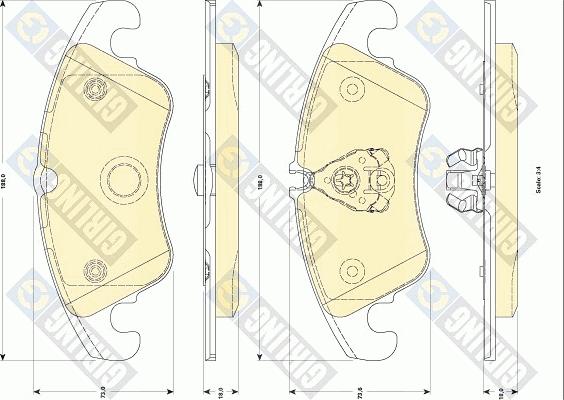 Girling 6118331 - Тормозные колодки, дисковые, комплект unicars.by