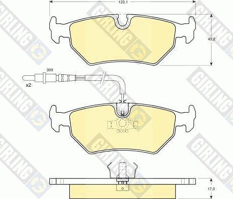 Girling 6112582 - Тормозные колодки, дисковые, комплект unicars.by