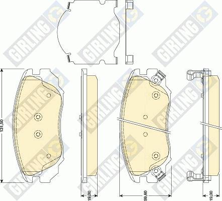 Girling 6117829 - Тормозные колодки, дисковые, комплект unicars.by