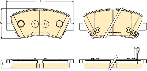 Girling 6135526 - Тормозные колодки, дисковые, комплект unicars.by