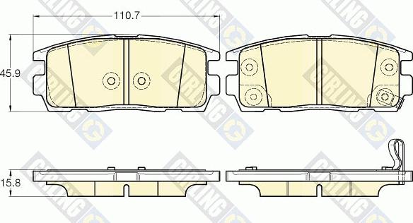 Girling 6135665 - Тормозные колодки, дисковые, комплект unicars.by