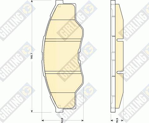 Girling 6135009 - Тормозные колодки, дисковые, комплект unicars.by