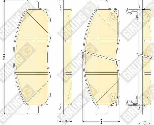 Girling 6135029 - Тормозные колодки, дисковые, комплект unicars.by