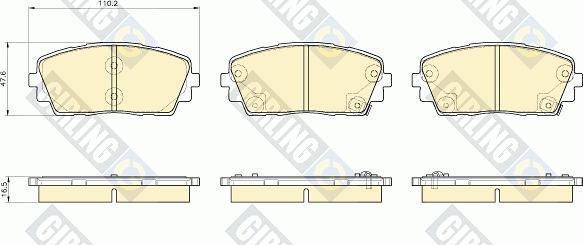 Girling 6135359 - Тормозные колодки, дисковые, комплект unicars.by