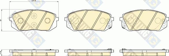 Girling 6135309 - Тормозные колодки, дисковые, комплект unicars.by