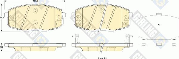 Girling 6135239 - Тормозные колодки, дисковые, комплект unicars.by