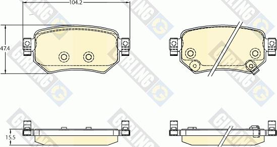 Girling 6136327 - Тормозные колодки, дисковые, комплект unicars.by