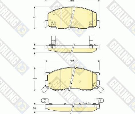 Girling 6131579 - Тормозные колодки, дисковые, комплект unicars.by