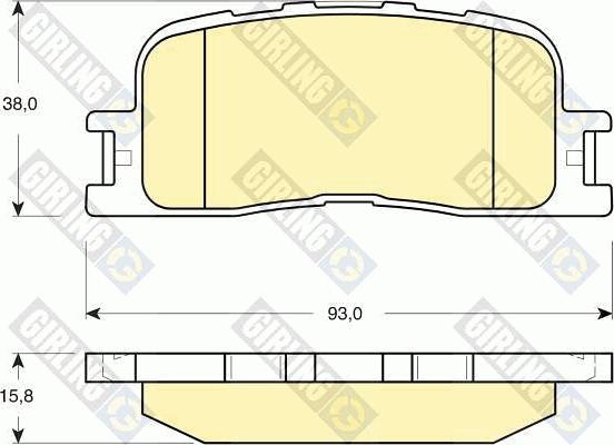 Girling 6133749 - Тормозные колодки, дисковые, комплект unicars.by