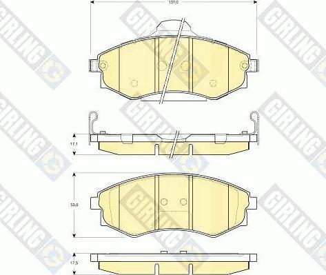 Girling 6132569 - Тормозные колодки, дисковые, комплект unicars.by