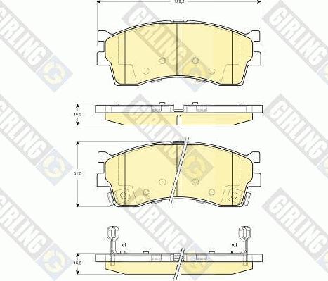 Girling 6132859 - Тормозные колодки, дисковые, комплект unicars.by