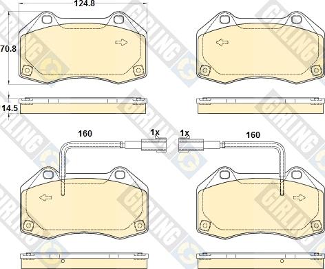 Girling 6120495 - Тормозные колодки, дисковые, комплект unicars.by