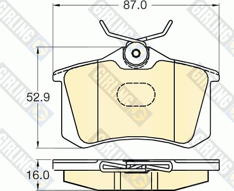 Girling 6120401 - Тормозные колодки, дисковые, комплект unicars.by