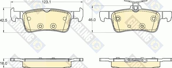 Girling 6120552 - Тормозные колодки, дисковые, комплект unicars.by