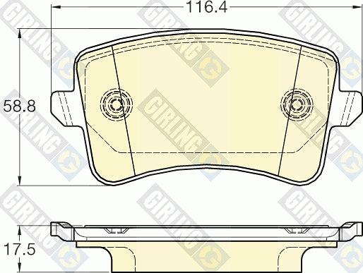 Girling 6120001 - Тормозные колодки, дисковые, комплект unicars.by