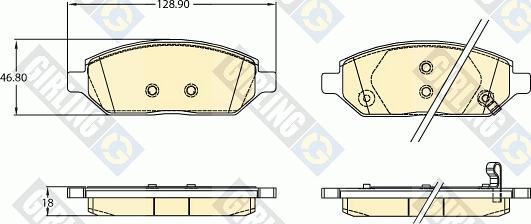 Girling 6121352 - Тормозные колодки, дисковые, комплект unicars.by