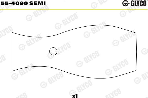 Glyco 55-4090 SEMI - Втулка подшипника, шатун unicars.by