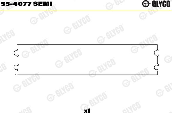 Glyco 55-4077 SEMI - Втулка подшипника, шатун unicars.by