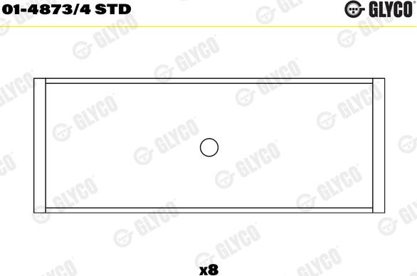 Glyco 01-4873/4 STD - Шатунный подшипник unicars.by