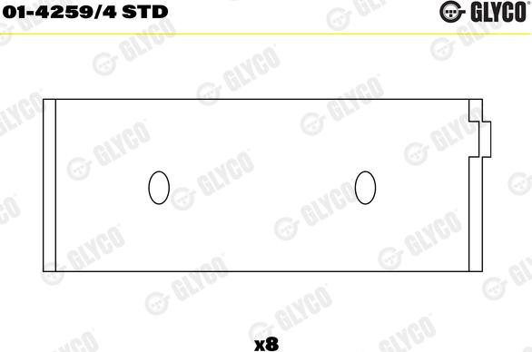 Glyco 01-4259/4 STD - Шатунный подшипник unicars.by