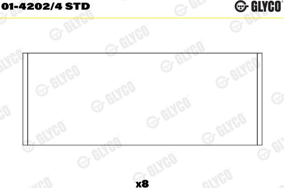 Glyco 01-4202/4 STD - Шатунный подшипник unicars.by