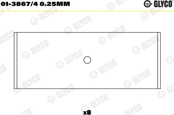 Glyco 01-3867/4 0.25mm - Шатунный подшипник unicars.by