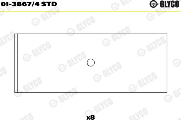 Glyco 01-3867/4 STD - Шатунный подшипник unicars.by