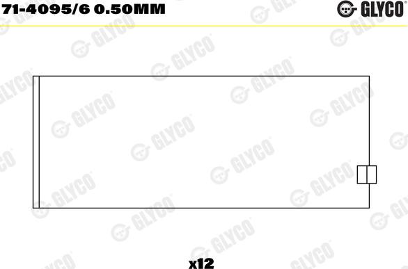 Glyco 71-4095/6 0.50mm - Шатунный подшипник unicars.by