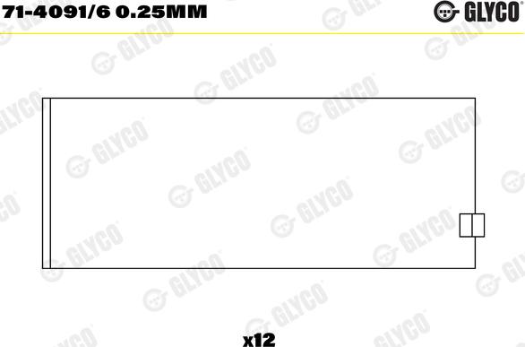 Glyco 71-4091/6 0.25mm - Шатунный подшипник unicars.by