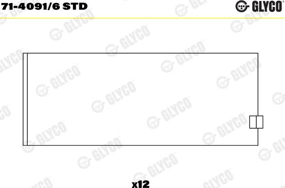 Glyco 71-4091/6 STD - Шатунный подшипник unicars.by