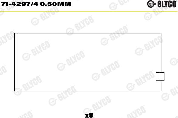 Glyco 71-4297/4 0.50mm - Шатунный подшипник unicars.by