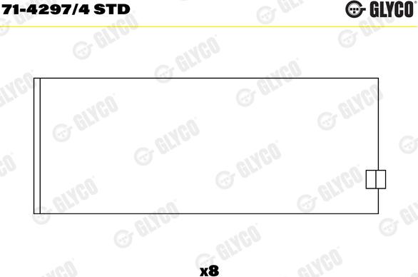 Glyco 71-4297/4 STD - Шатунный подшипник unicars.by