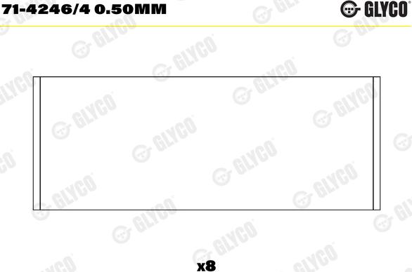 Glyco 71-4246/4 0.50mm - Шатунный подшипник unicars.by