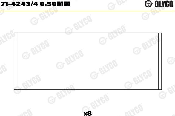 Glyco 71-4243/4 0.50mm - Шатунный подшипник unicars.by