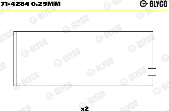 Glyco 71-4284 0.25mm - Шатунный подшипник unicars.by