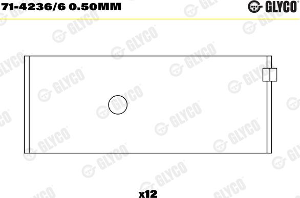 Glyco 71-4236/6 0.50mm - Шатунный подшипник unicars.by